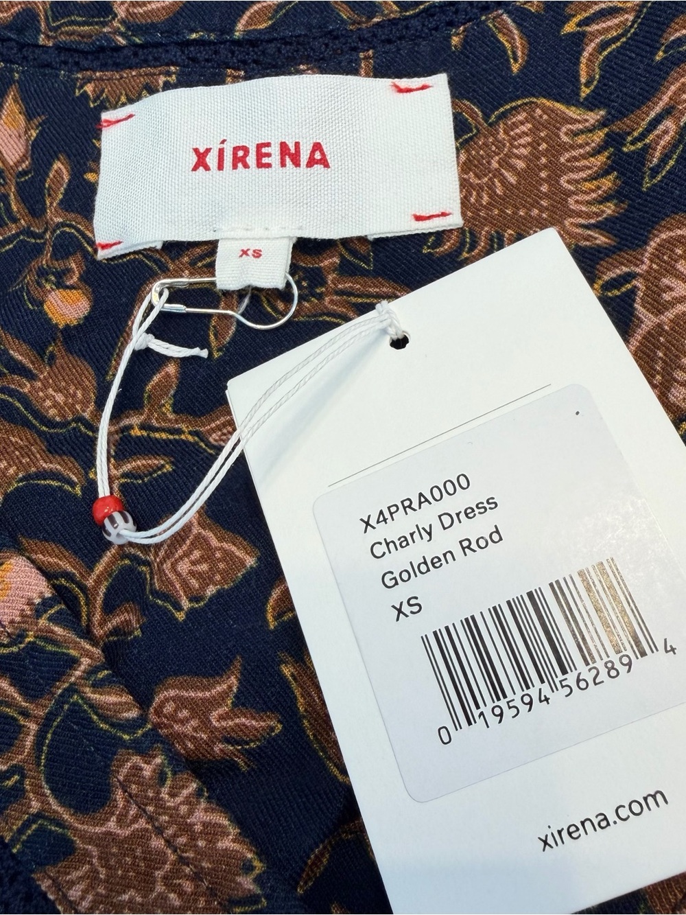 Xirena Charly Goldenrod Floral Midi Dress NWT XS Boho Long Sleeve - Picture 3 of 16